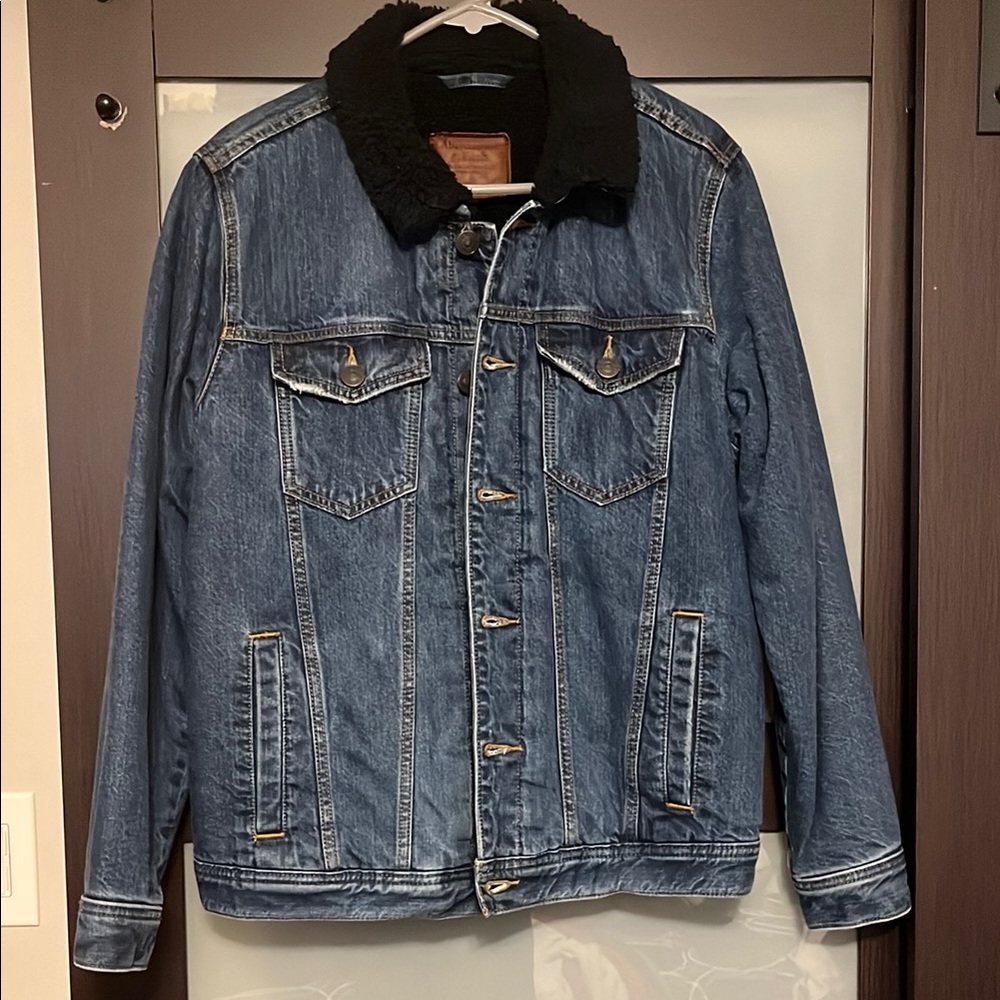 Abercrombie & Fitch Blue Sherpa Jean Jacket